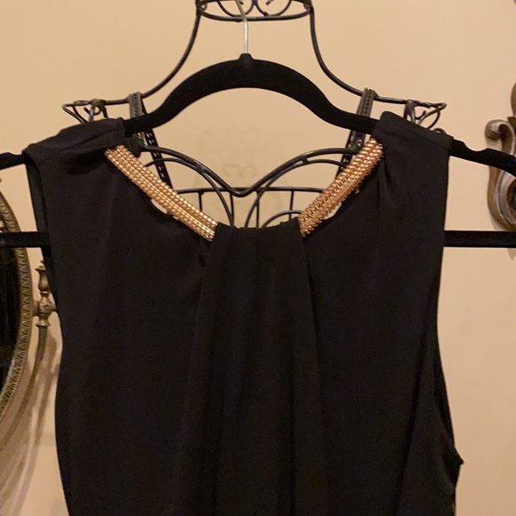NWT Jessica Simpson black w/gold chain dress - Picture 2 of 6